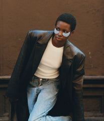 model wearing rhode eye patches 